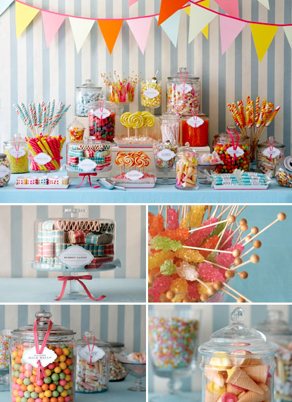 Wedding dessert tables and images by Amy Atlas Events, multicolored old fashioned candy shop theme Wedding dessert tables and images by Amy Atlas Events, multicolored old fashioned candy shop theme