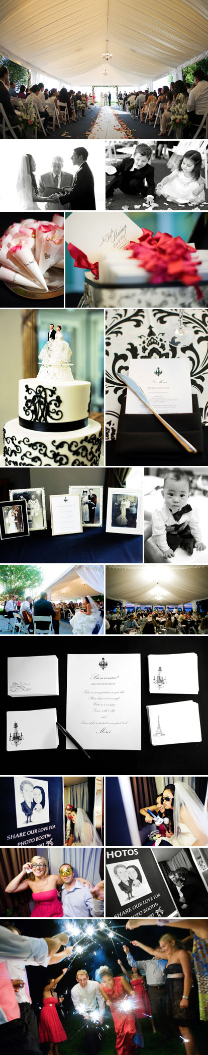 GH Kim Photography,Parisian themed black, white and fuchsia color palette GH Kim Photography,Parisian themed black, white and fuchsia color palette