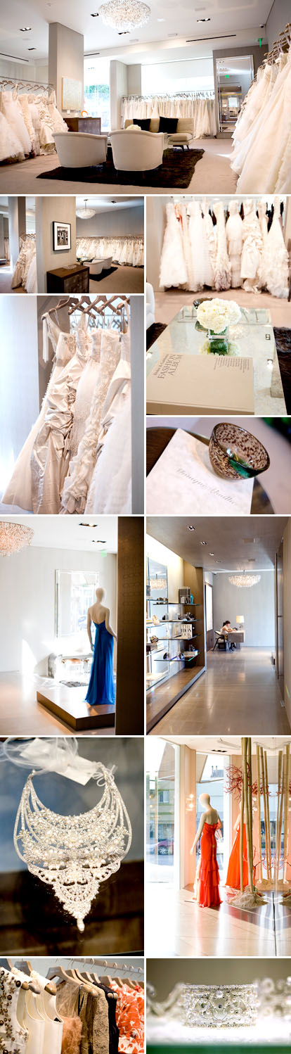 The Monique Lhuillier flagship wedding dress boutique, Los Angeles, California The Monique Lhuillier flagship wedding dress boutique, Los Angeles, California