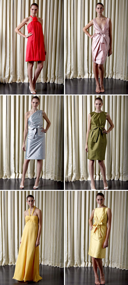 Spring 2010 bridesmaid's dress collection from Monique Lhuillier Spring 2010 bridesmaid's dress collection from Monique Lhuillier