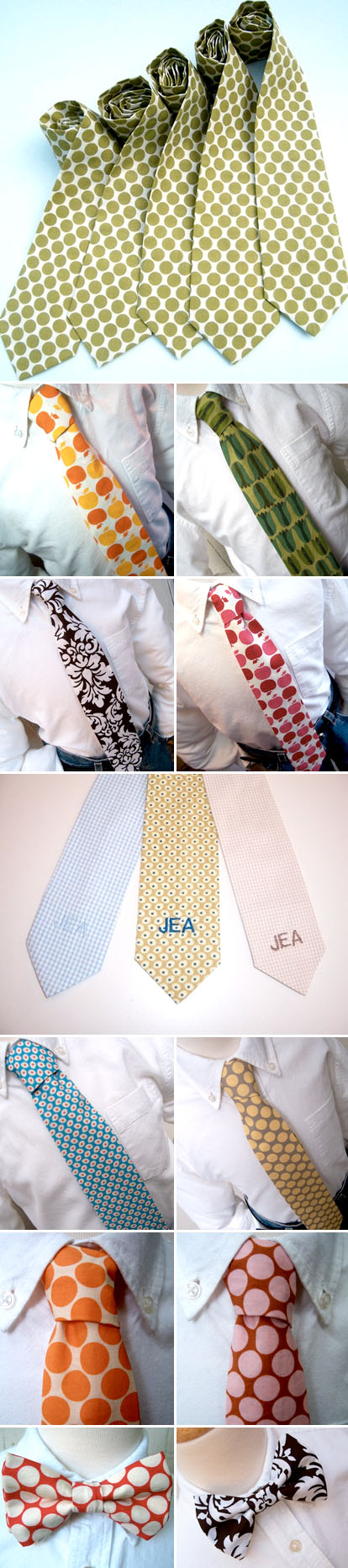 Hand made colorful neckties on Me and Matilda from Etsy.com Hand made colorful neckties from Me and Matilda on Etsy.com