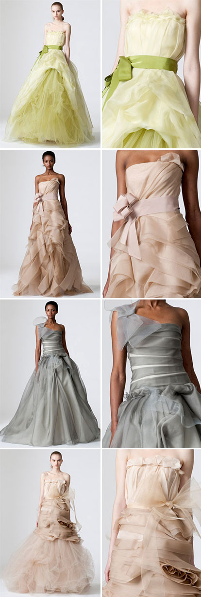 Spring 2010 colorful bridal collection from Vera Wang Spring 2010 colorful bridal collection from Vera Wang