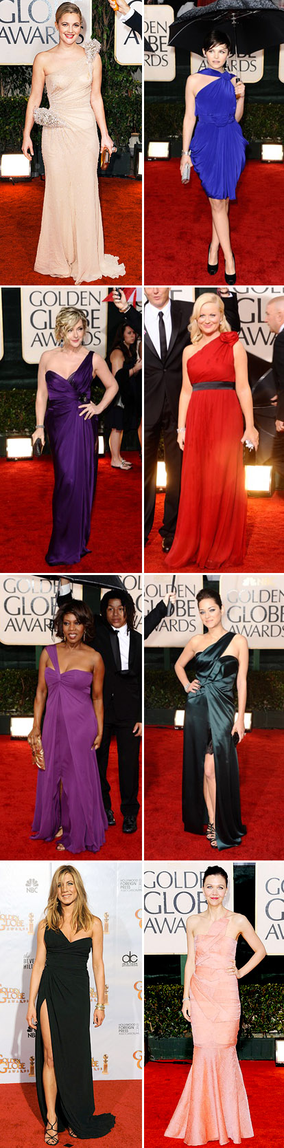 one shoulder evening gowns from the 2010 golden globe red carpet one shoulder evening gowns from the 2010 golden globe red carpet