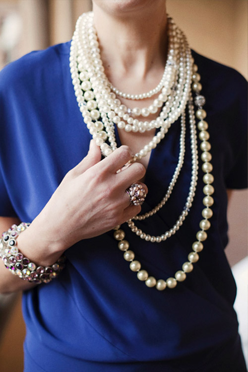 layered pearl necklace wedding inspiration, image by Stephanie Williams layered pearl necklace wedding inspiration, image by Stephanie Williams
