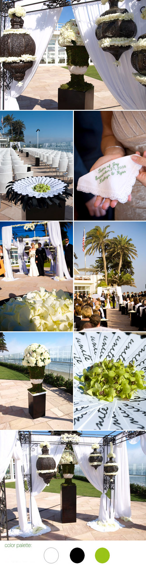black, white and green santa barbara california beach real wedding at the four seasons resort, images by robert evans studios inc. black, white and green santa barbara california beach real wedding at the four seasons resort, images by robert evans studios inc.