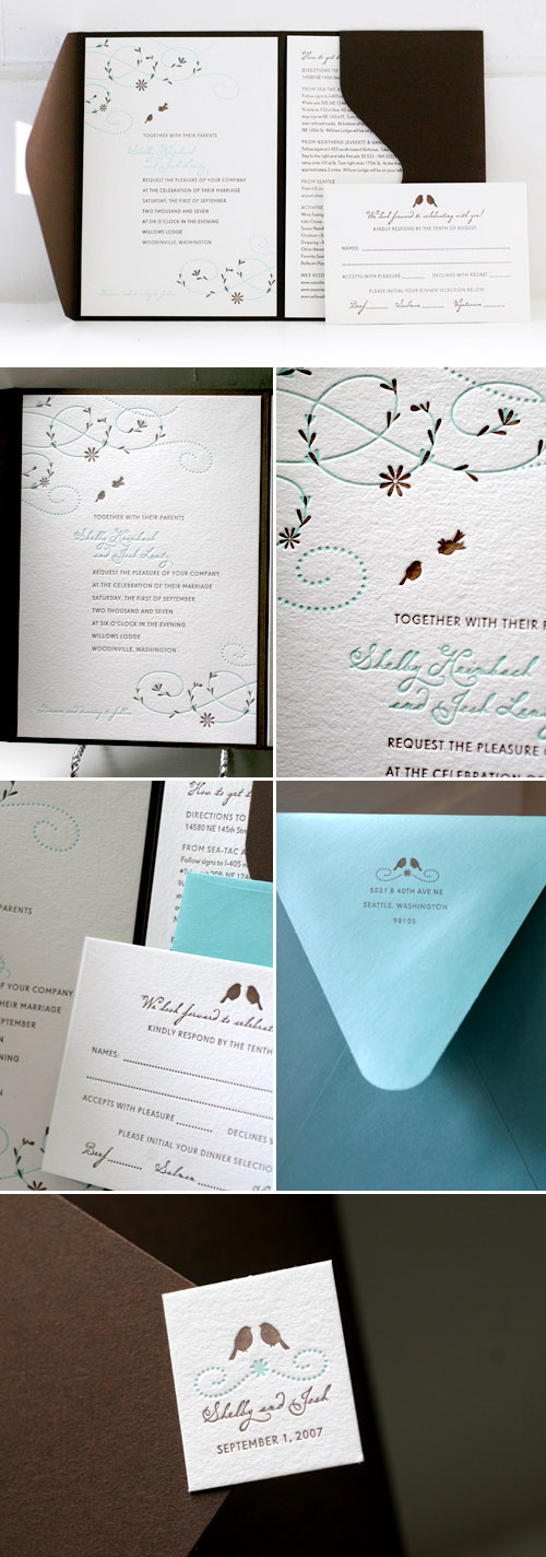 floral whimsy and bird wedding letterpress invitations designed by Tara Bliven of Ephemera Letterpress floral whimsy and bird wedding letterpress invitations designed by Tara Bliven of Ephemera Letterpress