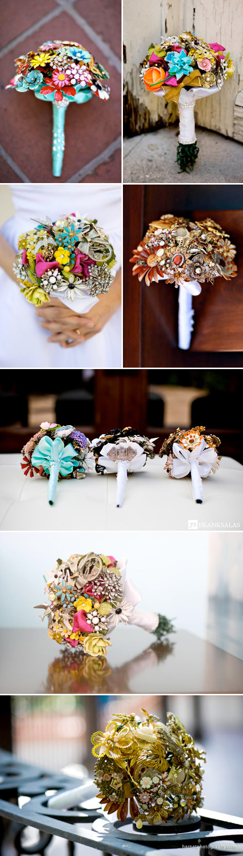 colorful vintage brooch bridal bouquets from Fantasy Floral colorful vintage brooch bridal bouquets from Fantasy Floral
