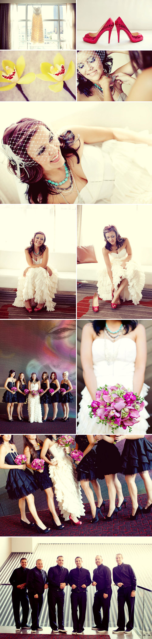 San Diego Hard Rock Hotel real wedding, alternative, fun pink and black wedding fashion, images by Sarah Yates Photography San Diego Hard Rock Hotel real wedding, alternative, fun pink and black wedding fashion, images by Sarah Yates Photography