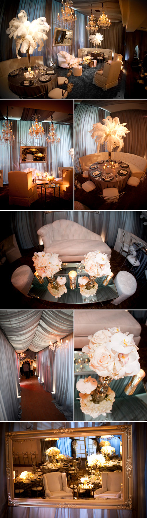 Luxurious vintage meets modern, silver and white Hotel Bel Air wedding reception designed by Kristin Banta Events, images by David Michael Photography Luxurious vintage meets modern, silver and white Hotel Bel Air wedding reception designed by Kristin Banta Events, images by David Michael Photography