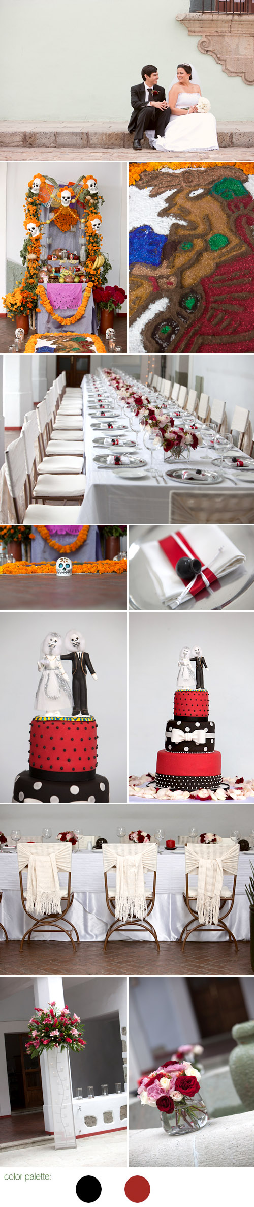 Oaxaca, Mexico Dia De Los Muertos real wedding reception decor, photographed by Roberto Valenzuela Oaxaca, Mexico Dia De Los Muertos real wedding reception decor, photographed by Roberto Valenzuela