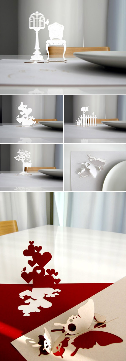 paper pop-up place mats from Publique Living paper pop-up place mats from Publique Living