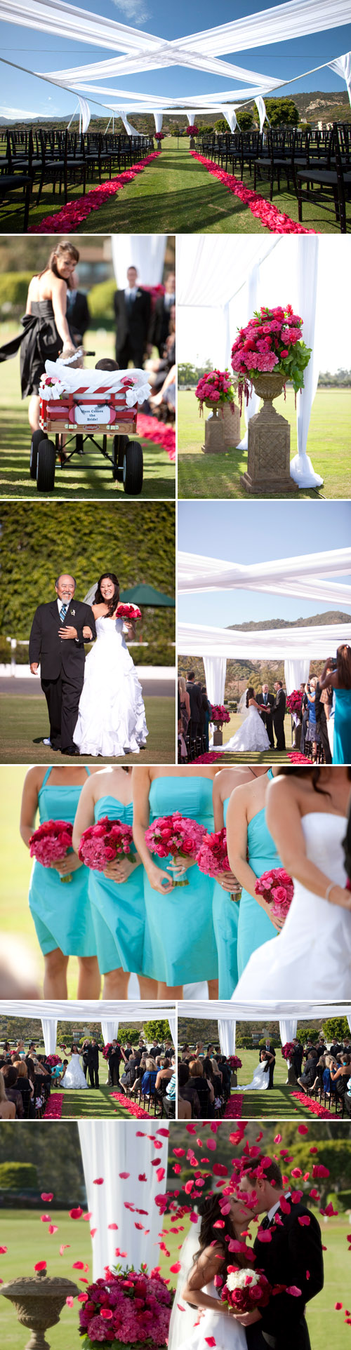 Santa Barbara, California outdoor summertime real wedding ceremony, images by Melissa Musgrove Photography and Halberg Photographers Santa Barbara, California outdoor summertime real wedding ceremony, images by Melissa Musgrove Photography and Halberg Photographers