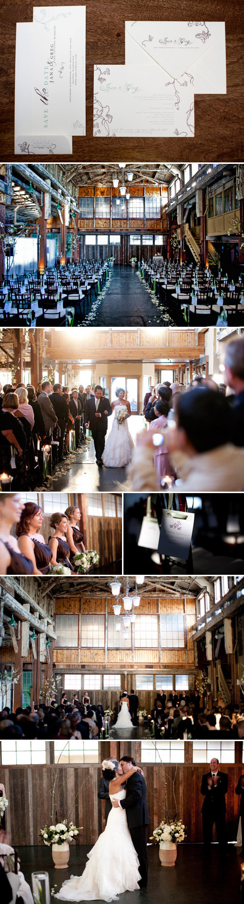 Seattle rustic eco-chic wedding ceremony at Sodo Park by Herban Feast, images by John and Joseph Photography Seattle rustic eco-chic wedding ceremony at Sodo Park by Herban Feast, images by John and Joseph Photography