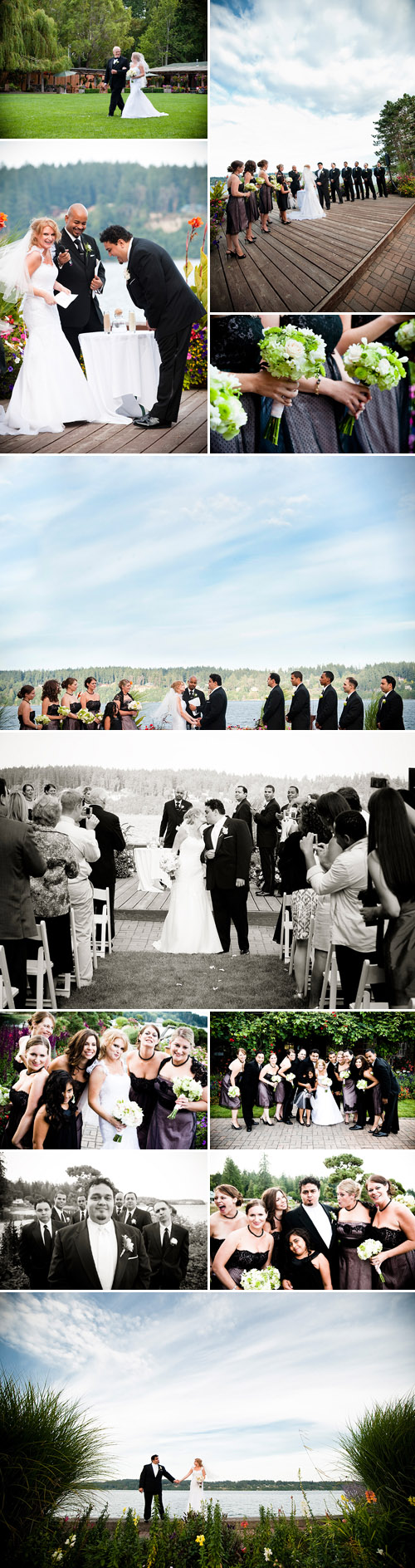 seattle waterfront real wedding ceremony at kiana lodge, black, white, blush and apple green wedding color palette, photo by laurel mcconnell phootgraphy seattle waterfront real wedding ceremony at kiana lodge, black, white, blush and apple green wedding color palette, photo by laurel mcconnell phootgraphy