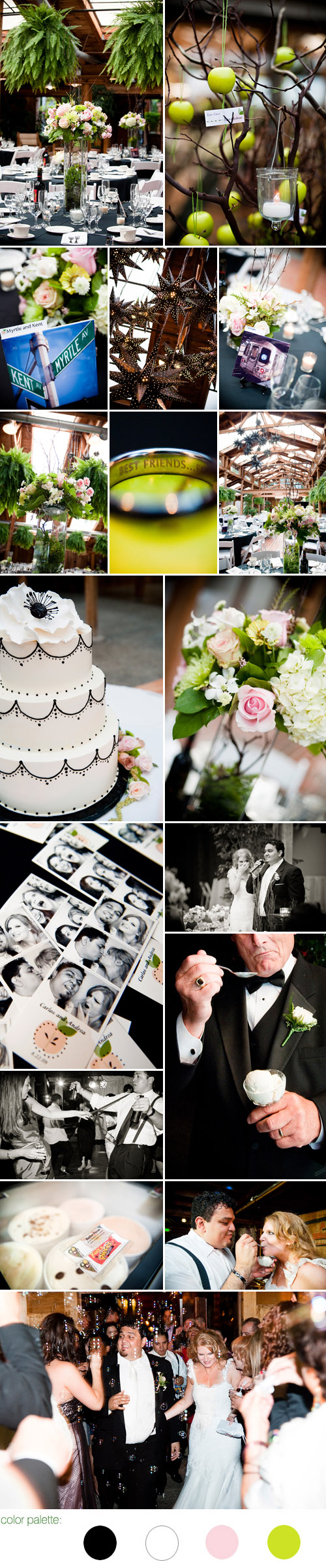 seattle waterfront real wedding reception at kiana lodge, black, white, blush and apple green wedding color palette, photo by laurel mcconnell phootgraphy seattle waterfront real wedding reception at kiana lodge, black, white, blush and apple green wedding color palette, photo by laurel mcconnell phootgraphy
