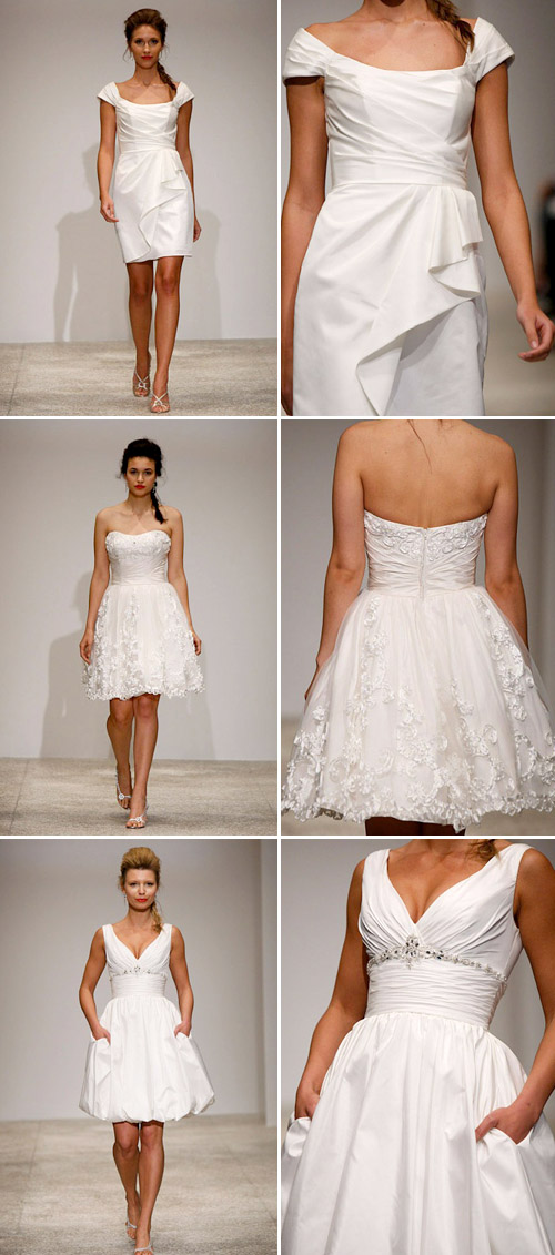 short wedding dress from Alfred Angelo, spring 2011 runway short wedding dress from Alfred Angelo, spring 2011 runway