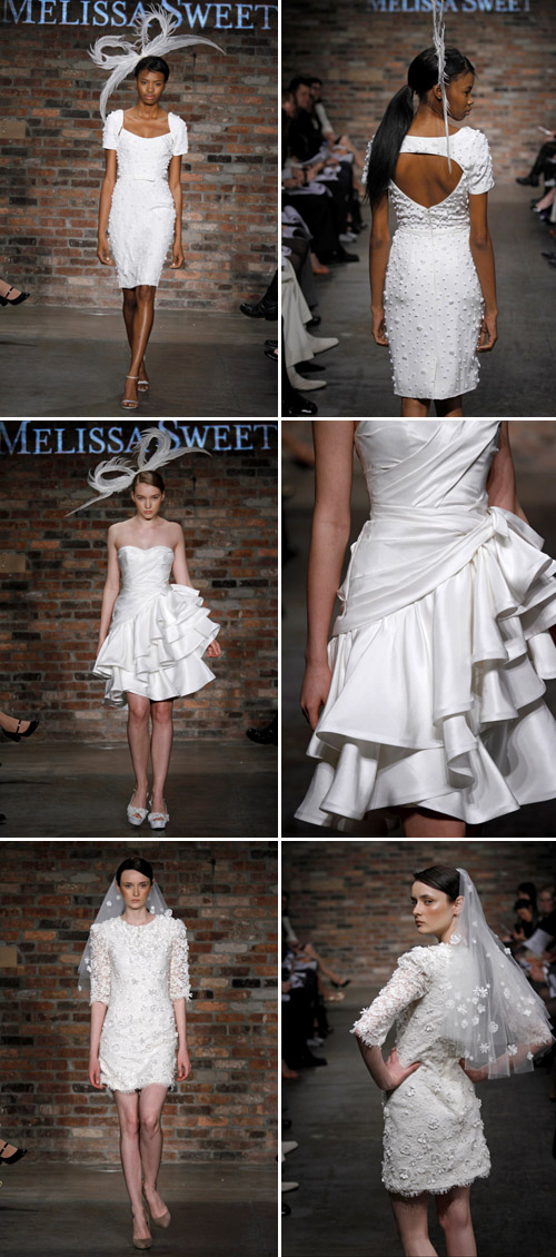 short wedding dress from Melissa Sweet, spring 2011 runway short wedding dress from Melissa Sweet, spring 2011 runway
