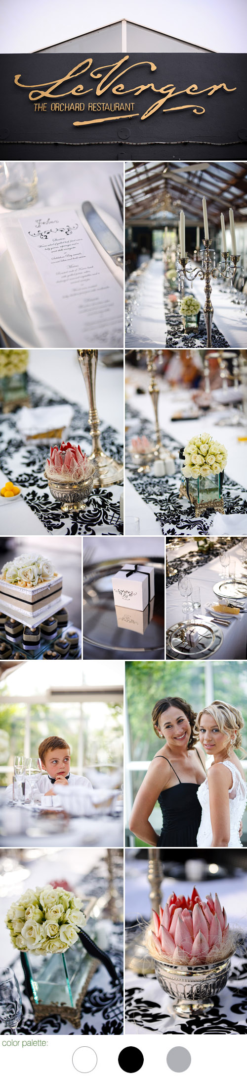 glamorous south african real wedding reception, black, white, gray and silver wedding color palette and wedding decor, images by Eric Uys glamorous south african real wedding reception, black, white, gray and silver wedding color palette and wedding decor, images by Eric Uys