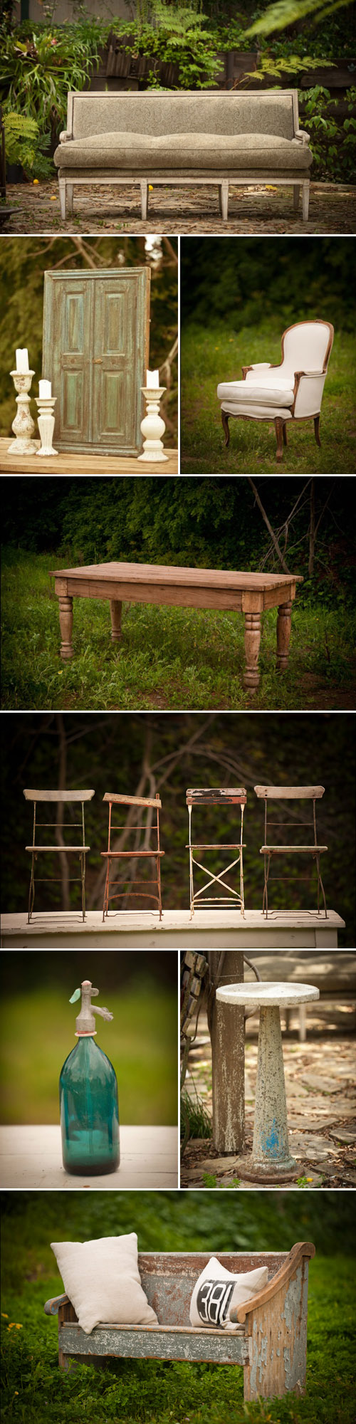 vintage wedding decor rentals from Southern California's Found vintage wedding decor rentals from Southern California's Found