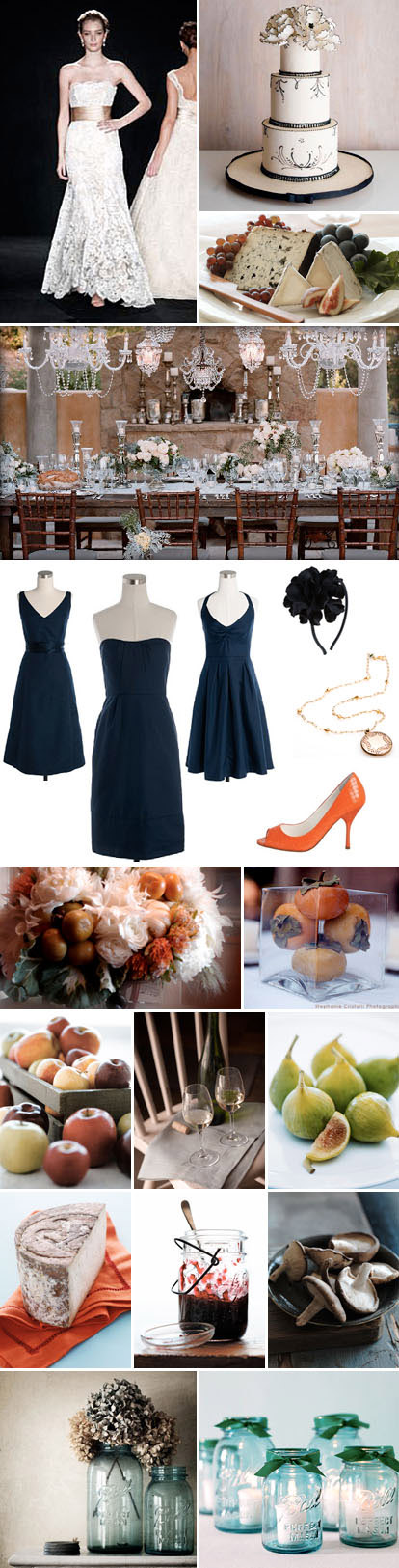 navy and cream fall harvest wedding color palette navy and cream fall harvest wedding color palette