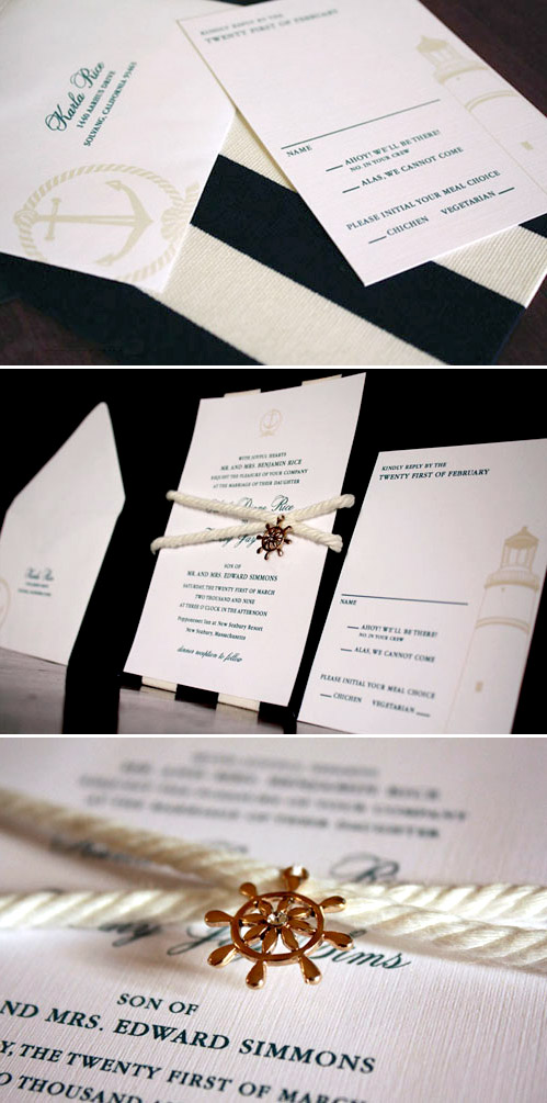 navy blue and white nautical wedding invitation design by Zenadia Design navy blue and white nautical wedding invitation design by Zenadia Design