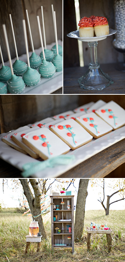 Coral and Turquoise Wedding Decor, Photo by Summer Jean Photography via Junebug Weddings Coral and Turquoise Wedding Decor, Photo by Summer Jean Photography via Junebug Weddings
