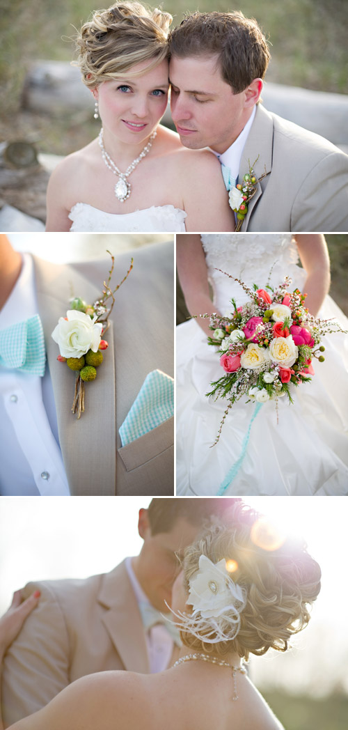 Coral and Turquoise Wedding Decor, Photo by Summer Jean Photography via Junebug Weddings Coral and Turquoise Wedding Decor, Photo by Summer Jean Photography via Junebug Weddings