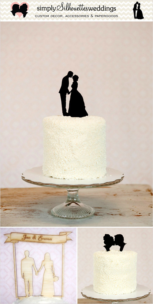 Cake Toppers from Simply Silhouettes in the junebugweddings.com Holiday Wedding Décor Giveaway! Cake Toppers from Simply Silhouettes in the junebugweddings.com Holiday Wedding Décor Giveaway! | junebugweddings.com