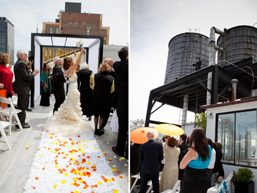 bright black, white, orange and yellow modern NYC loft wedding, photos by Image Singuliere via JunebugWeddings.com bright black, white, orange and yellow modern NYC loft wedding, photos by Image Singuliere via JunebugWeddings.com