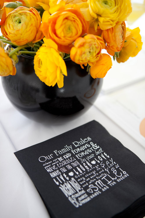 bright black, white, orange and yellow modern NYC loft wedding, photos by Image Singuliere via JunebugWeddings.com bright black, white, orange and yellow modern NYC loft wedding, photos by Image Singuliere via JunebugWeddings.com