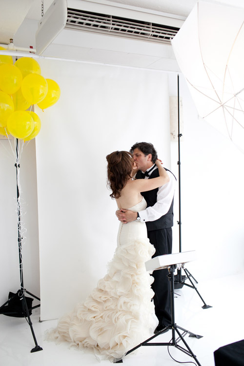 bright black, white, orange and yellow modern NYC loft wedding, photos by Image Singuliere via JunebugWeddings.com bright black, white, orange and yellow modern NYC loft wedding, photos by Image Singuliere via JunebugWeddings.com