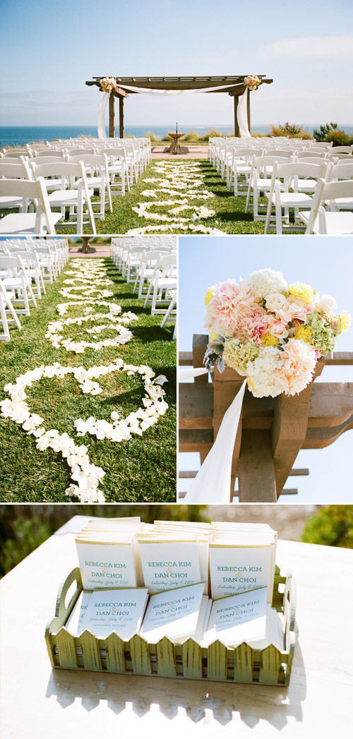 Ocean view wedding at Terranea Resort, photo by Picotte Photography Ocean view wedding at Terranea Resort, photo by Picotte Photography