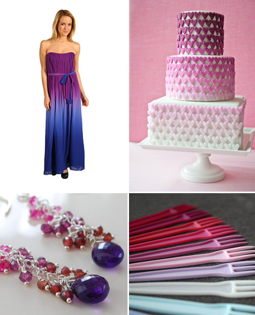 ombre wedding decor and fashion in dark jewel tones ombre wedding decor and fashion in dark jewel tones