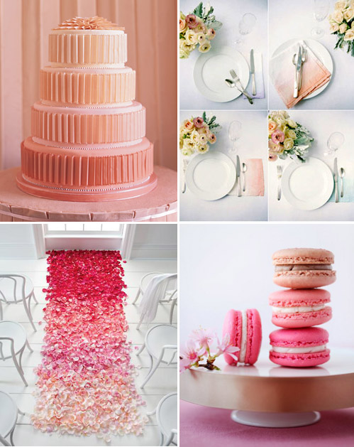 ombre wedding decor and fashion in shades of pink ombre wedding decor and fashion in shades of pink