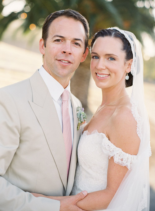 Lace wedding dress and mantilla veil, Romantic Spanish old-california wedding decor at La Familia Ranch in San Luis Obispo, CA Lace wedding dress and mantilla veil, Spanish old-california wedding at La Familia Ranch in San Luis Obispo, CA