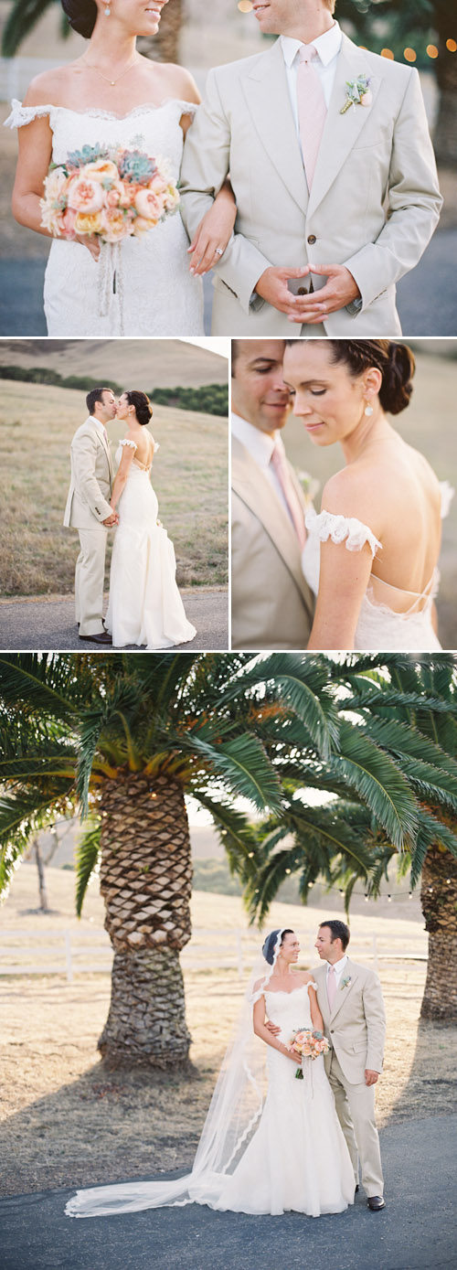 Lace wedding dress and mantilla veil, romantic Spanish old-california wedding at La Familia Ranch in San Luis Obispo, CA Lace wedding dress and mantilla veil, romantic Spanish old-california wedding at La Familia Ranch in San Luis Obispo, CA
