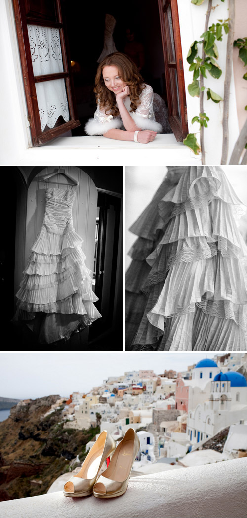 Santorini Greece Wedding, dress by Pepe Botella Novias, photo by John and Joseph Photography Santorini Greece Wedding, dress by Pepe Botella Novias, photo by John and Joseph Photography