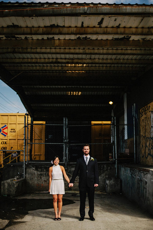 SODO Park Wedding, Photo by Benj Haisch via Junebug Weddings SODO Park Wedding, Photo by Benj Haisch via Junebug Weddings