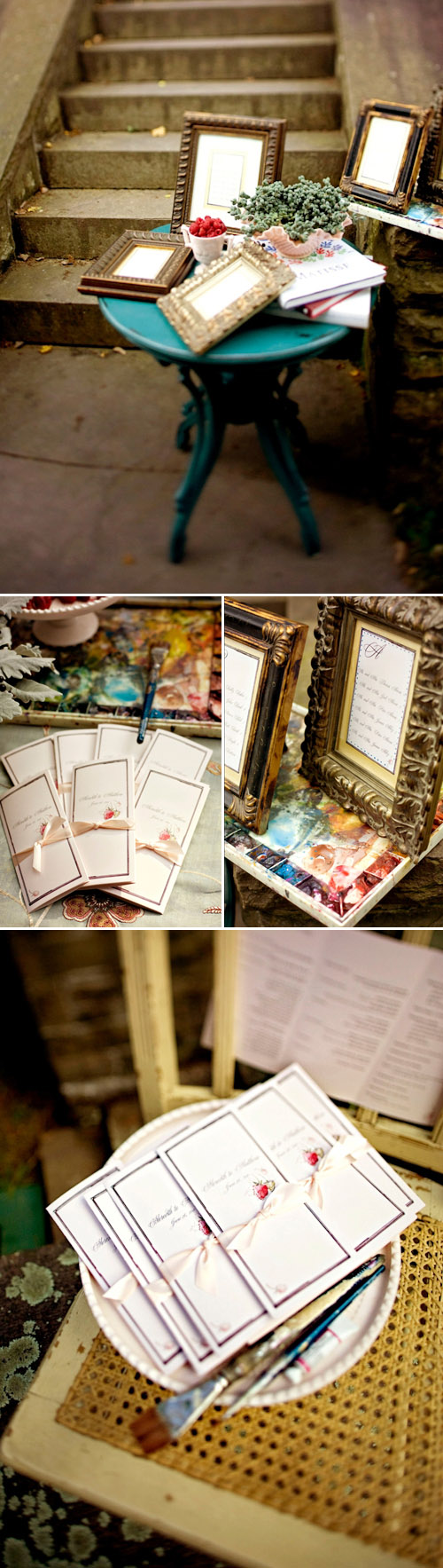 Watercolor inspired wedding decor by Momental Designs, photos by Darker Shades of Brown Photography | junebugweddings.com Watercolor inspired wedding decor by Momental Designs, photos by Darker Shades of Brown Photography | junebugweddings.com