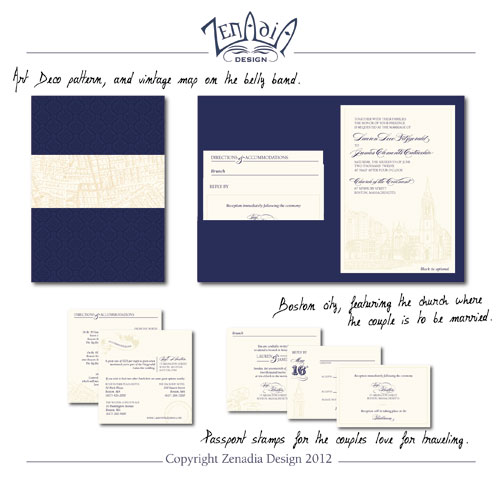 Custom Wedding Invitations by Zenadia Design | via junebugweddings.com Custom Wedding Invitations by Zenadia Design | via junebugweddings.com