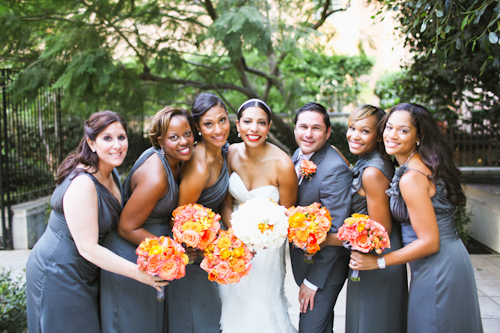 Elegant white, grey, and orange wedding; photos by Adrienne Gunde Photography | junebugweddings.com Elegant white, grey, and orange wedding; photos by Adrienne Gunde Photography | junebugweddings.com