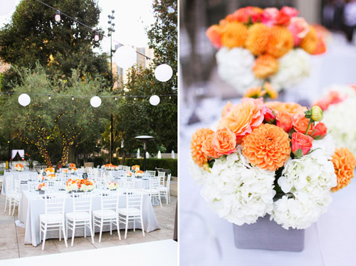 Elegant white, grey, and orange wedding; photos by Adrienne Gunde Photography | junebugweddings.com Elegant white, grey, and orange wedding; photos by Adrienne Gunde Photography | junebugweddings.com