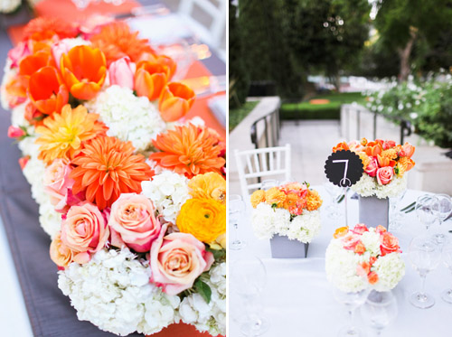 Elegant white, grey, and orange wedding; photos by Adrienne Gunde Photography | junebugweddings.com Elegant white, grey, and orange wedding; photos by Adrienne Gunde Photography | junebugweddings.com