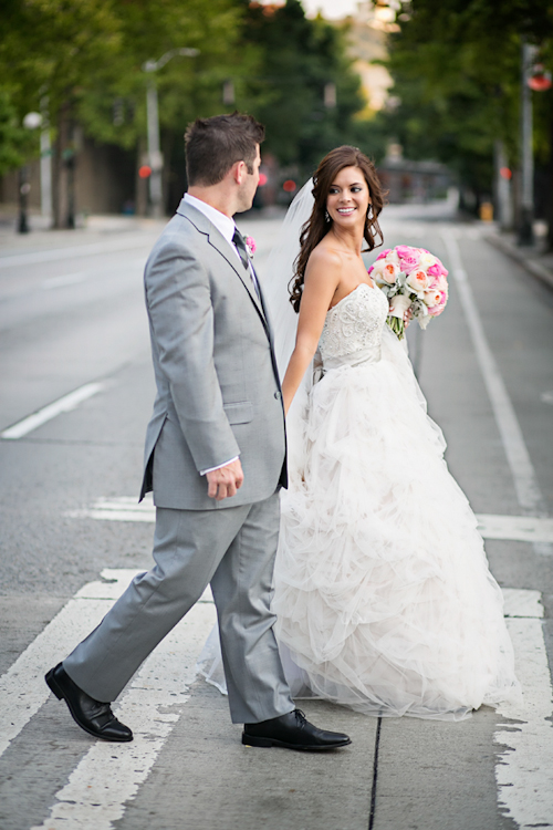 elegant pink and white wedding at the Arctic Club in Seattle with photos by Alante Photography | junebugweddings.com elegant pink and white wedding at the Arctic Club in Seattle with photos by Alante Photography | junebugweddings.com