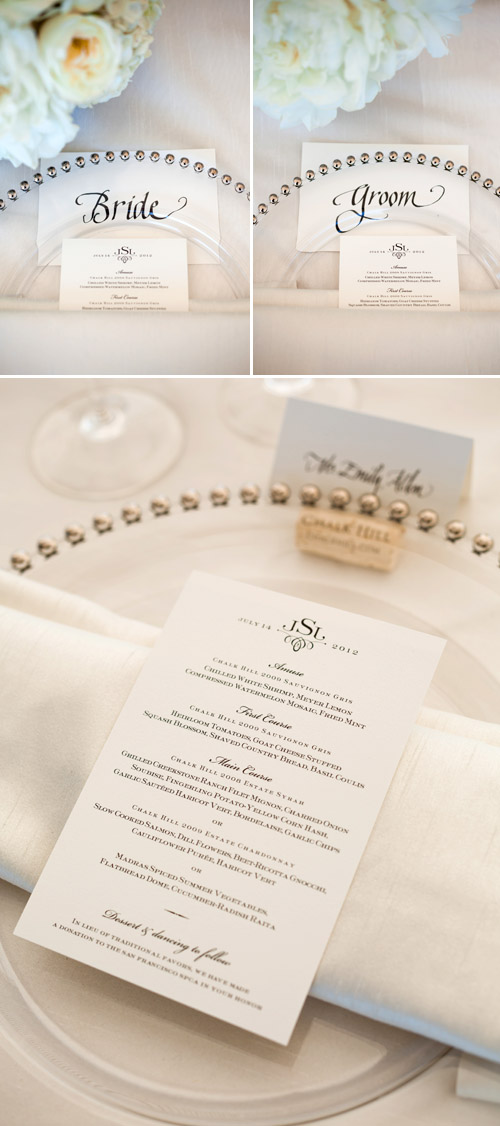 purple, green and white vineyard wedding at Chalk Hill Estate in Sonoma - photo by Cliff Brunk | via junebugweddings.com | via junebugweddings.com purple, green and white vineyard wedding at Chalk Hill Estate in Sonoma - photo by Cliff Brunk | via junebugweddings.com