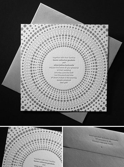 Circolo 1- modern grey letterpress wedding invitations by Bella Figura Circolo 1- modern grey letterpress wedding invitations by Bella Figura