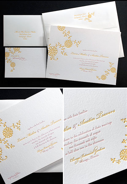 Somersby- yellow and pink letterpress summer wedding invitations by Bella Figura Somersby- yellow and pink letterpress summer wedding invitations by Bella Figura