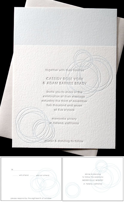 Trace- simple modern letterpress wedding invitations by Bella Figura Trace- simple modern letterpress wedding invitations by Bella Figura