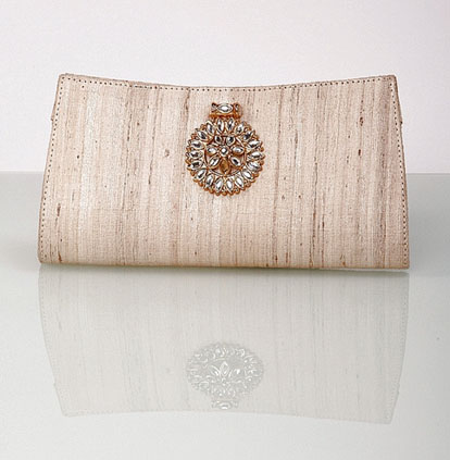 ivory raw silk wedding clutch by Lukab and Motwani ivory raw silk wedding clutch by Lukab and Motwani