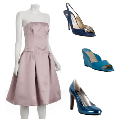 pink, blue and navy bridesmaids dresses and shoes pink, blue and navy bridesmaids dresses and shoes